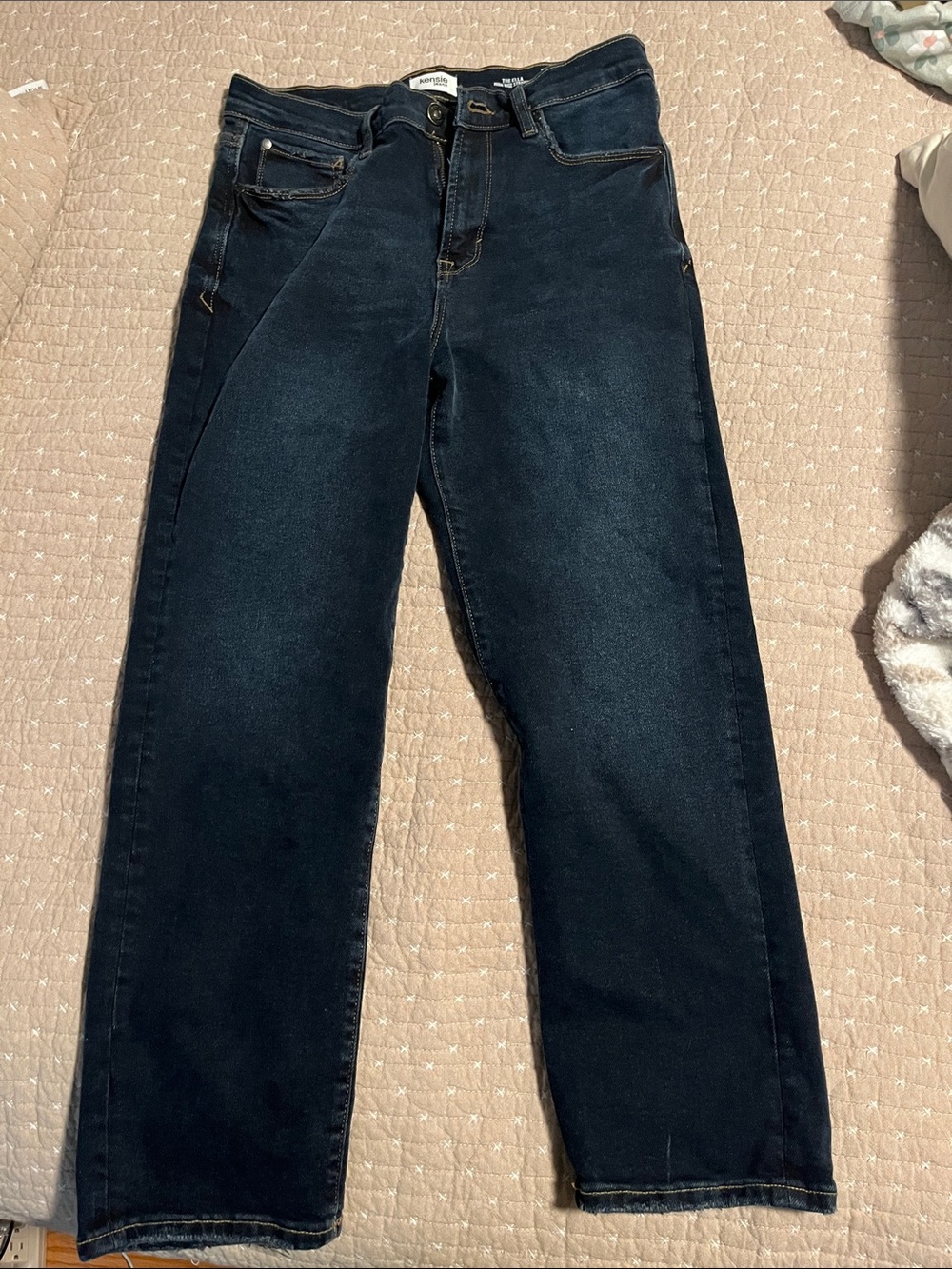 Dark Wash Straight Leg Jeans